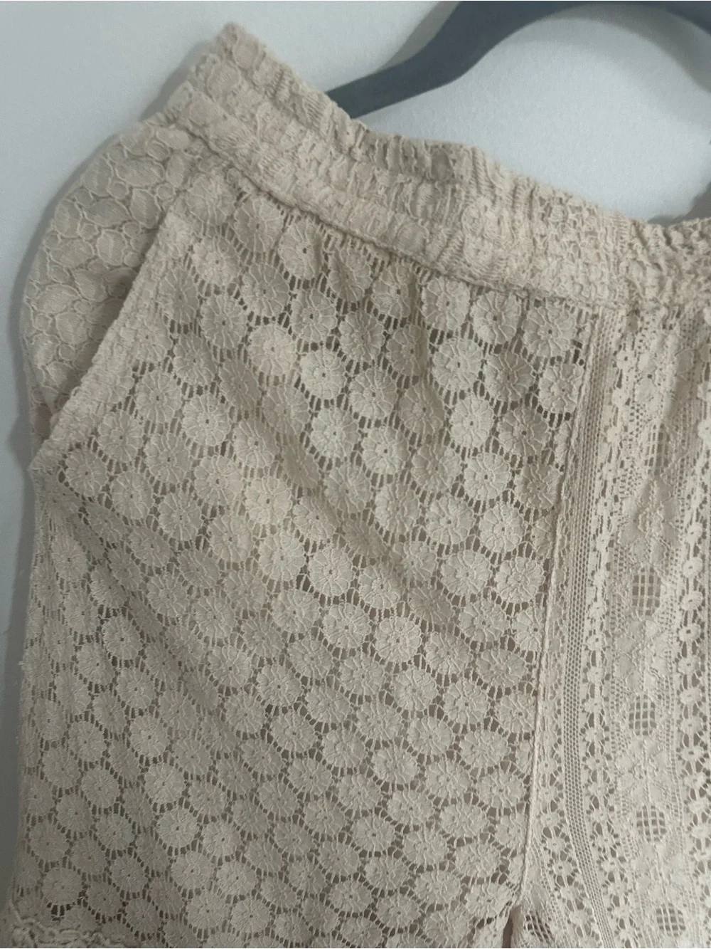 Boho Lace Wide-Leg Pants in Cream - Picture 5 of 7